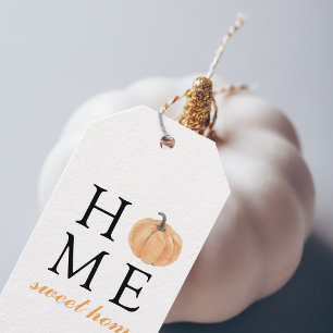Hemsöt hem Orange Pumpkin Flygsäsong Presentetikett