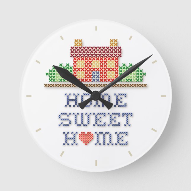 Hemsöt hem rund klocka (Framsida)