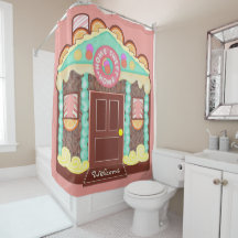 Hemsöt hemduschgardiner/leksaksfasad