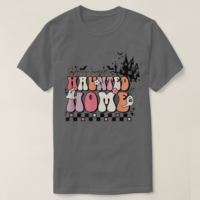 Hemsöt hemlandsbo Retro Groovy Cute Hallowee T Shirt (Design framsida)