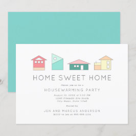 Hemsöt hemmet Minimalialistiskt Party Inbjudningar