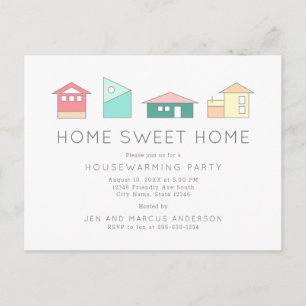 Hemsöt hemmet Minimalialistiskt Party Vykort