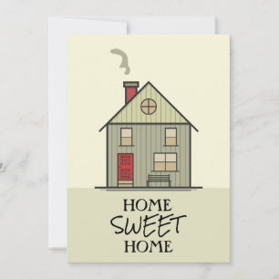 Hemsöt hemoffert för cute House-typografi Tack Kort