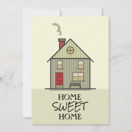 Hemsöt hemoffert för cute House-typografi Tack Kort