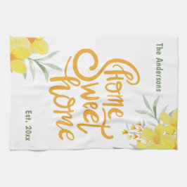 Hemsöt hemstad Ny hemägare Hushållsuppvärmning Söt Kökshandduk