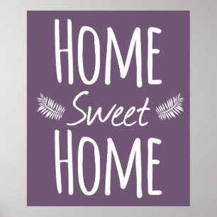 Hemsöt hemtypografi Poster