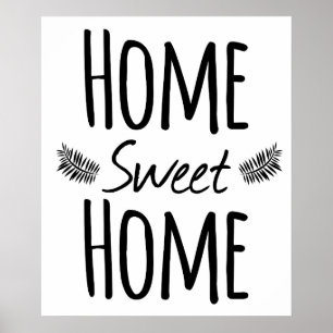 Hemsöt hemtypografi Poster