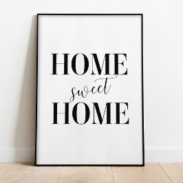 Hemsöt hemtypografi Poster Skriv ut