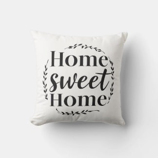 Hemsöt hemvändig, minimalistisk typografi kudde