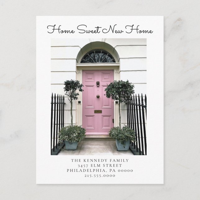 Hemsöt ny hemändring av Adress fotoFlytta Meddelande Vykort (Framsida)