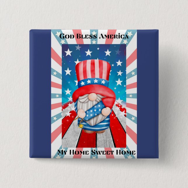 Hemsöt välsigna dig America Home Sweet Knapp (Framsida)