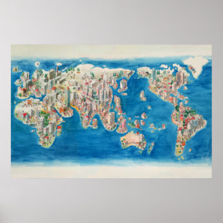 Hemsöta hem - den globala bystaden Urbanizes Poster