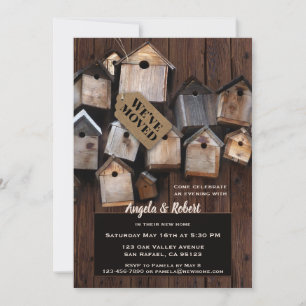 Hemsöta hönshus Hus Bird Houseuppvärmning Party Inbjudningar