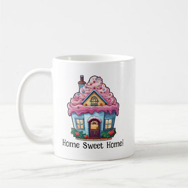 Hemsötad hemma Cupkaka Branded Kaffemugg (Vänster)