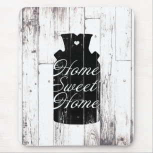 Hemsötning av bondhus White Wood Rustic Mjölk Jug  Musmatta