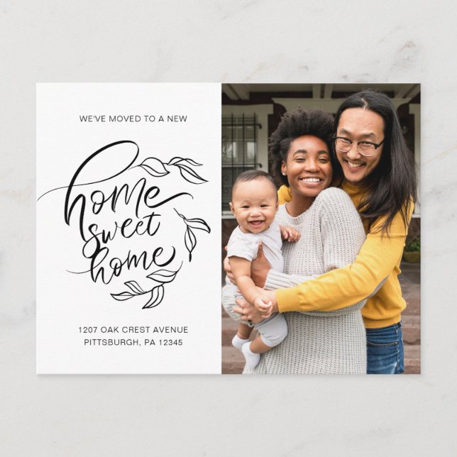 Hemsött botaniskt byte av foto från Adress Meddelande Vykort (Framsida)