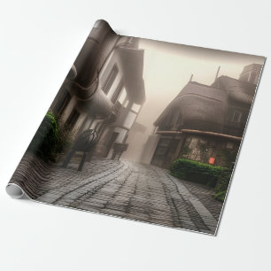 Hemstad Hobbiton på en Foggy Day Presentpapper