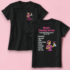 Hemstädningstjänst Kvinna Svart T Shirt