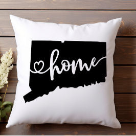 Hemstat Connecticut hjärta kontur Kudde