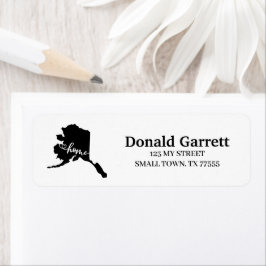 Hemstat kontur Heart Alaska Adress Returadress Etikett