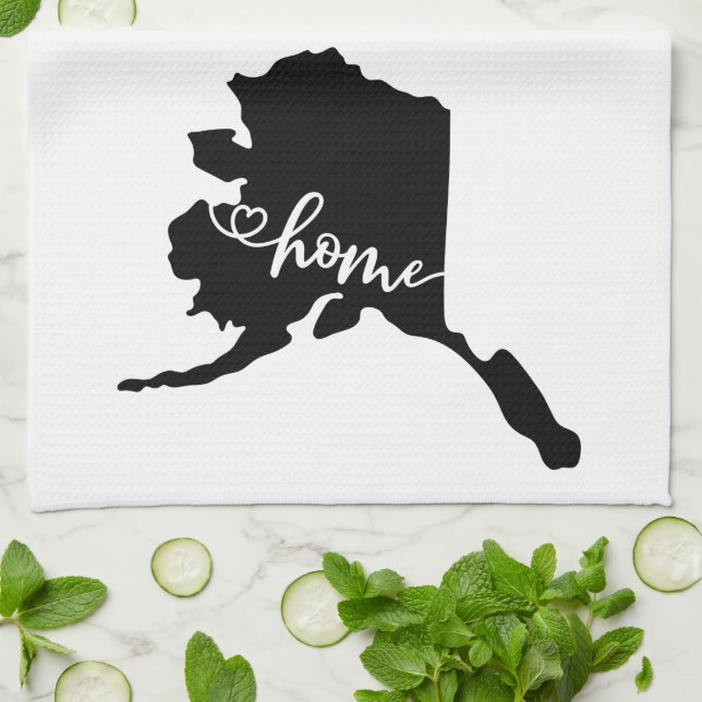 Hemstat kontur Heart Alaska Kitchen Towel Kökshandduk (Vikta)