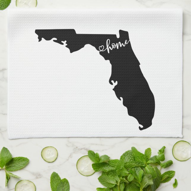 Hemstat kontur Heart Florida Kitchen Towel Kökshandduk (Vikta)