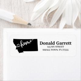 Hemstat kontur Heart Montana Adress Returadress Etikett