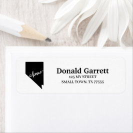 Hemstat kontur Heart Nevada Adress Returadress Etikett