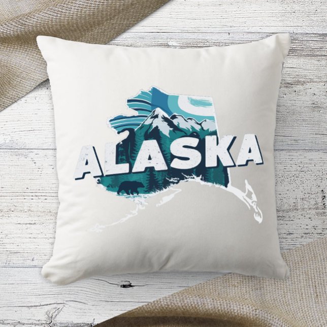 Hemstat Retro Färg Alaska  Kudde (Skapare uppladdad)
