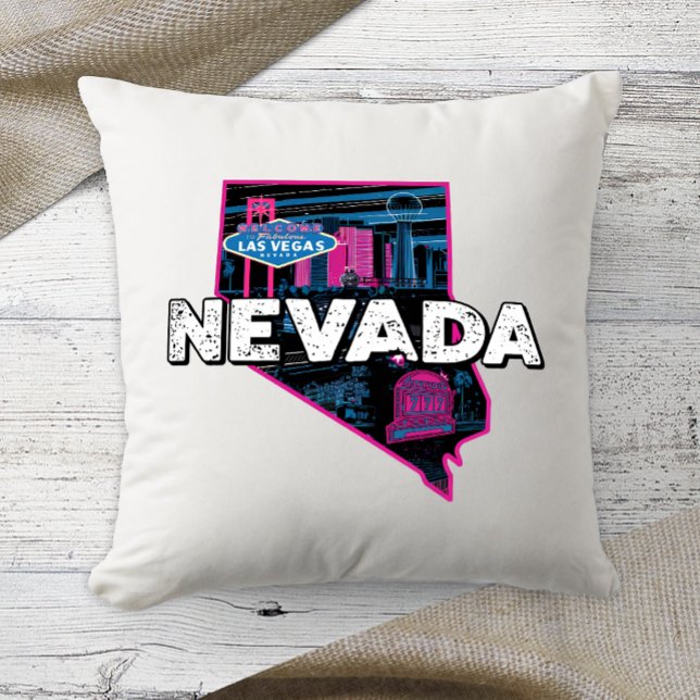 Hemstat Retro Färg Nevada  Kudde (Skapare uppladdad)