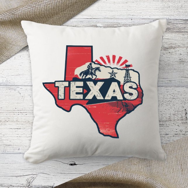 Hemstat Retro Färg Texas Kudde (Skapare uppladdad)