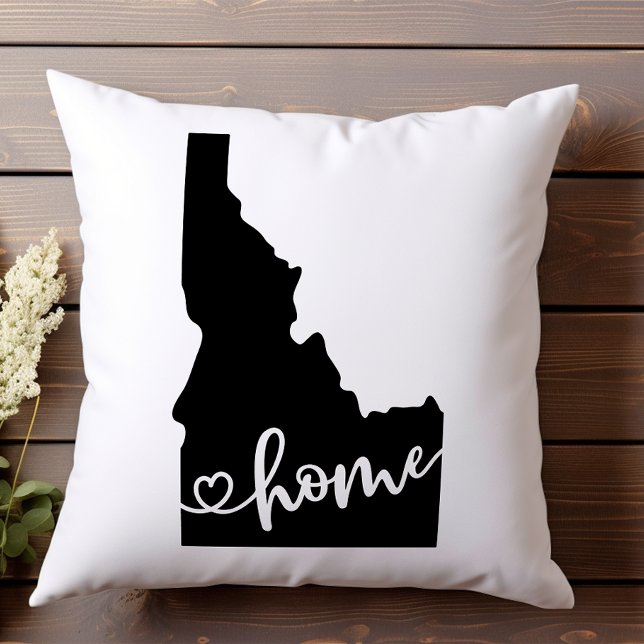 Hemstatens kontur hjärta Idaho  Kudde (Skapare uppladdad)