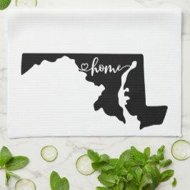 Hemstatens konturhjärta Maryland kökshandduk