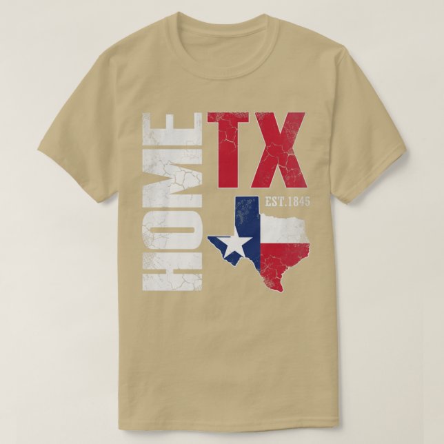 HemTexas Texan Vintage Kärlek T Shirt (Design framsida)
