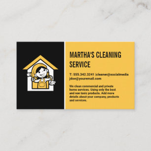 Hemtjänster Maid Städning Logotyp Visitkort