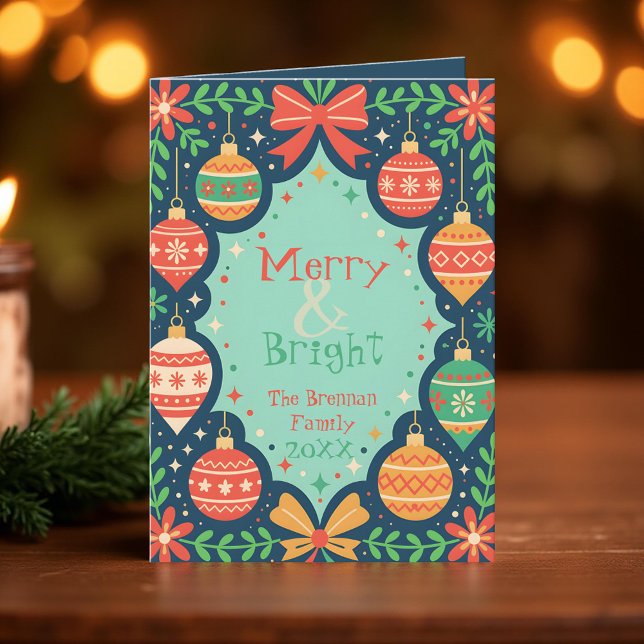 Hemtrevliga Retrodekorationer Glad & Lysande Högti Kort (Skapare uppladdad)