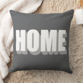 Hemtypografi - minimal enkel modern grått vit kudde