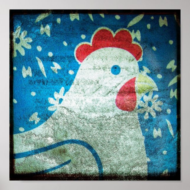 Hen Art Vintage Tin Poster (Framsidan)