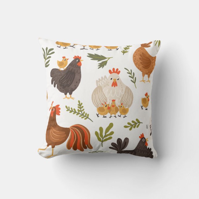 Hen, Chicken Dekorativ kudde (Framsida)