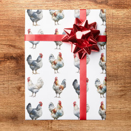 Hen Chicken Wrapping Papper Presentpapper