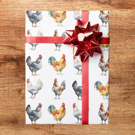 Hen Chicken Wrapping Papper Presentpapper