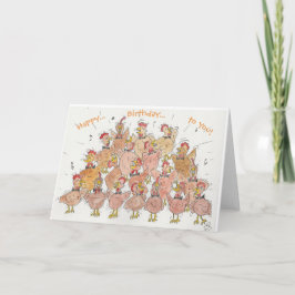 Hen Choir Grattis på födelsedagen Kort