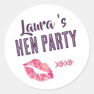 Hen Do-helgväskor, möhippa Runt Klistermärke