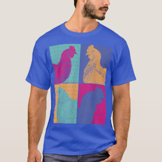 Hen Farm Animal Lover Farming Pop Art Farmer Chick T Shirt
