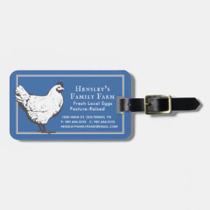 Hen Farm Business Label Promotional Loggage Tag Bagagebricka