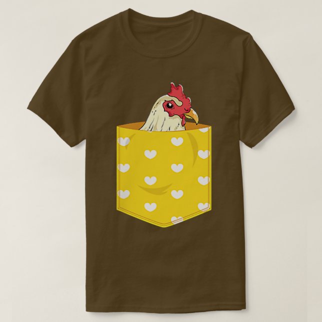 Hen Farming Farm Animal Farmer Cute Pocket Chicken T Shirt (Design framsida)