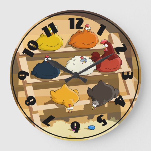 Hen House Clock Stor Klocka (Framsida)
