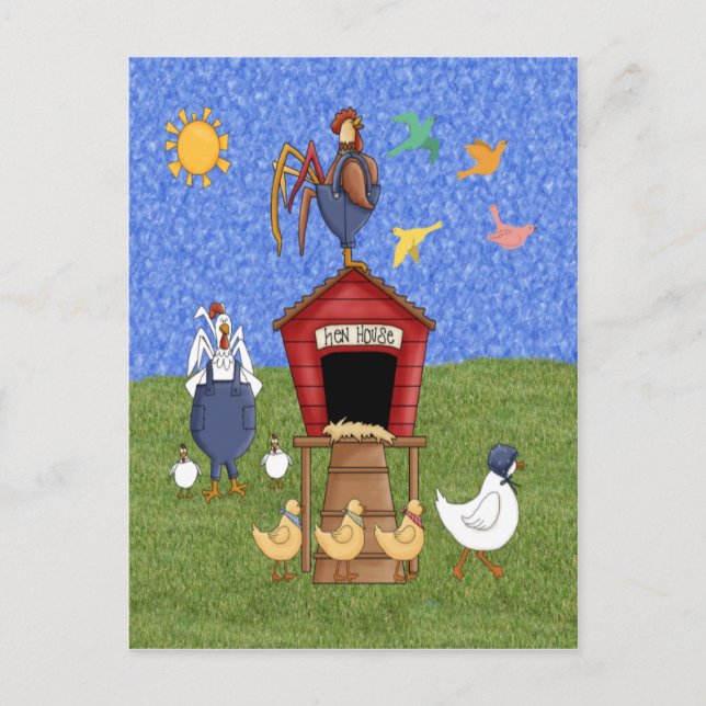 Hen House Vykort (Framsida)