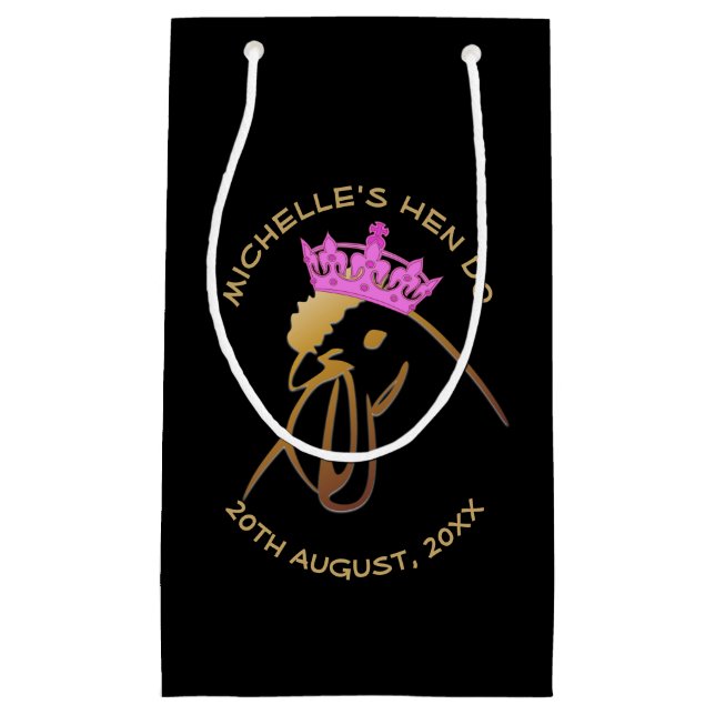 Hen in Pink Crown Bachelorette Party Custom (Framsidan)