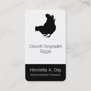 Hen [kyckling, jordbrukare, ekologiska ägg] visitkort